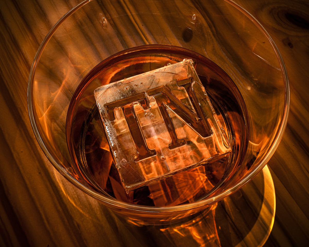 Freeze your initials into clear ice.